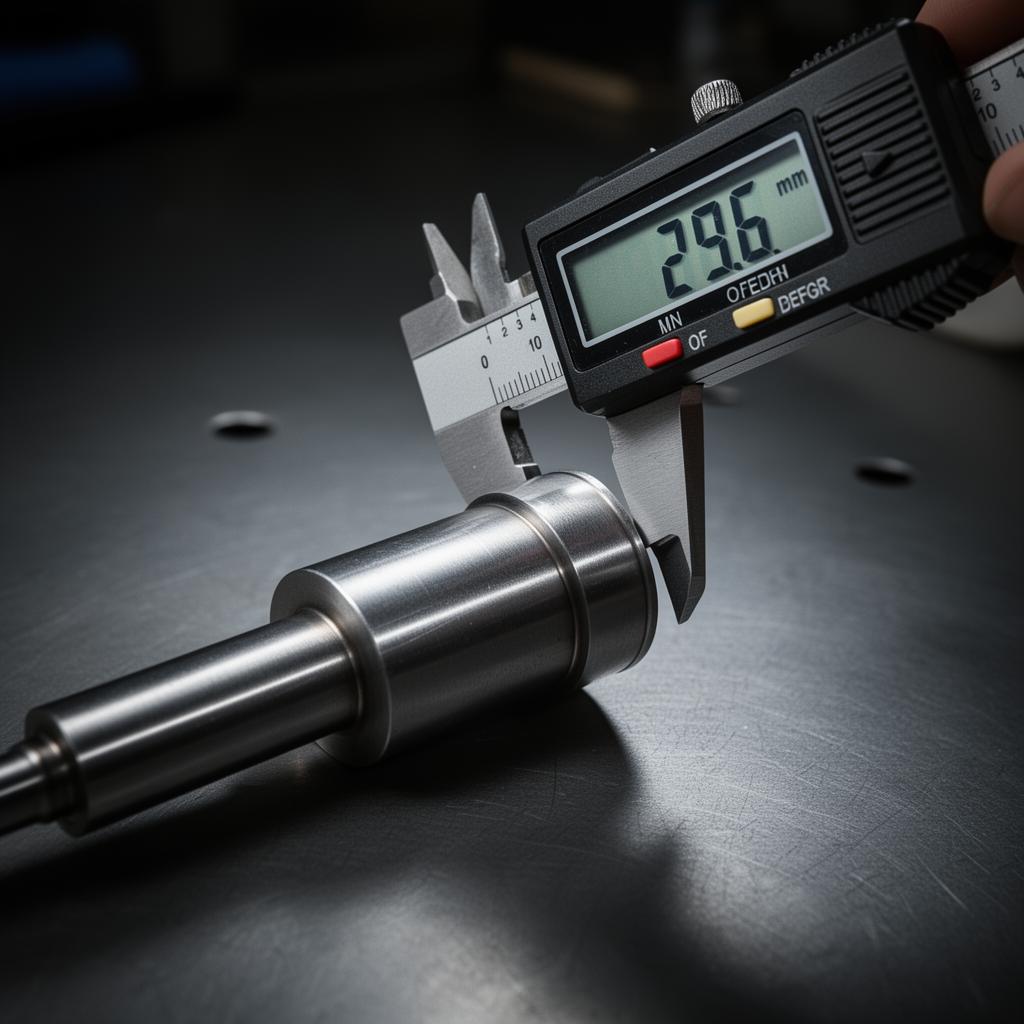 Dimensionskontrolle mit digitalem Messschieber